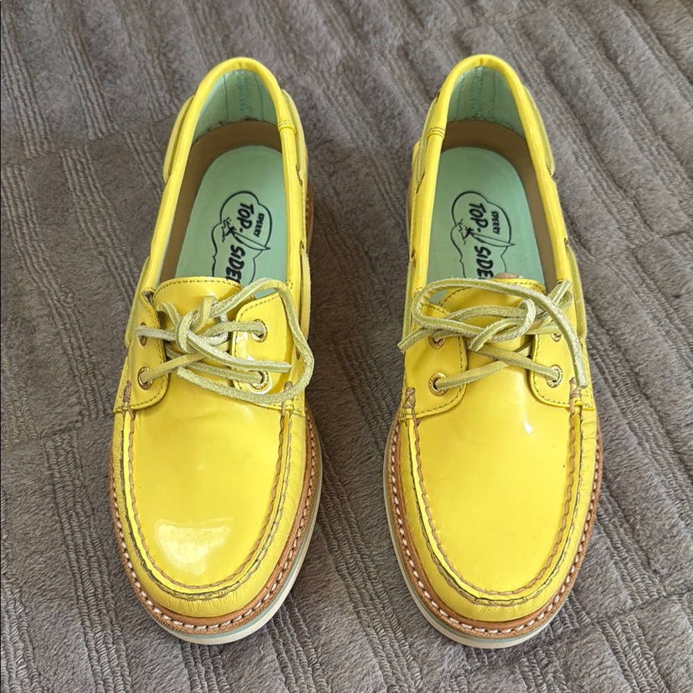 Sperry Neon Yellow Grayson Boat Shoes